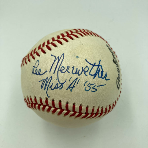 Lee Meriwether & Heather Whitestone Miss America 1955 1994 Signed Baseball JSA