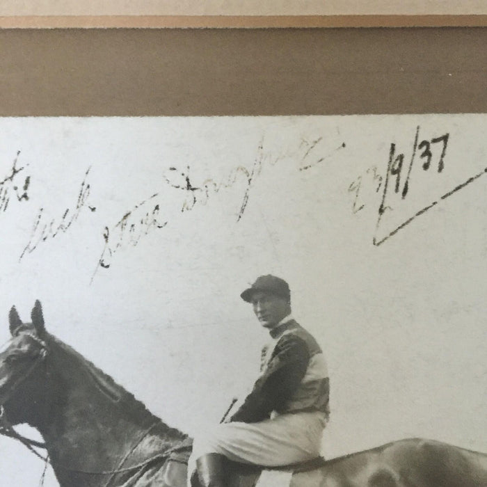 Rare Steve Donoghue 1937 Signed Photo Legendary British Horse Jockey JSA COA