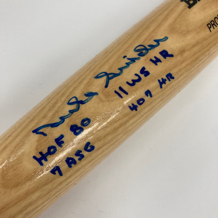 Duke Snider Signed Inscribed STAT Baseball Bat Reggie Jackson COA