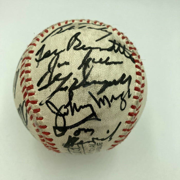 Hall Of Fame Legends Signed Baseball Joe Medwick & Boxing Legend Joe Louis BAS