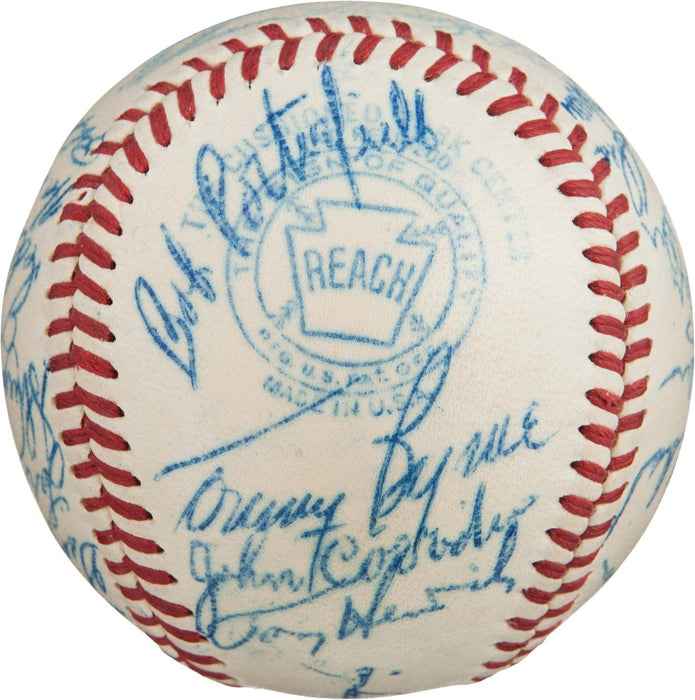 Beautiful 1948 NY Yankees Team Signed American League Baseball Joe Dimaggio PSA