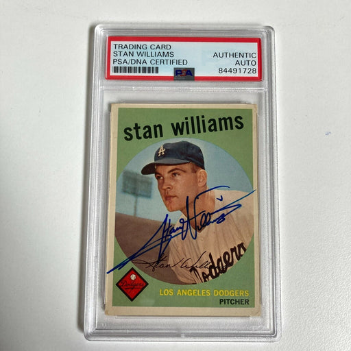 1959 Topps Stan Williams Signed Baseball Card Los Angeles Dodgers PSA DNA COA