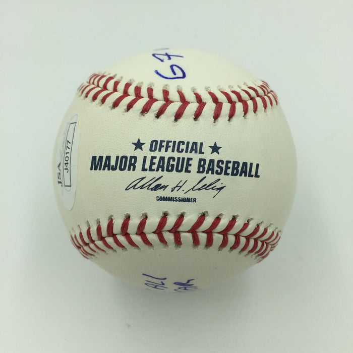 Orlando Cepeda Signed Heavily Inscribed Stat Baseball Hall Of Fame Logo JSA COA