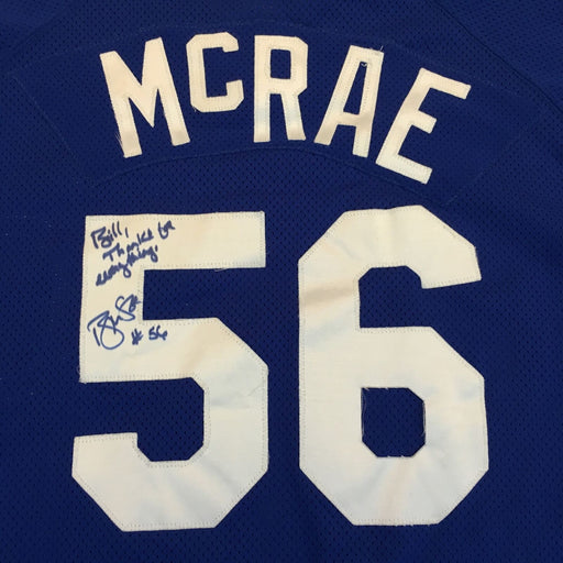 1990 Brian McRae Game Used Signed Kansas City Royals Jersey