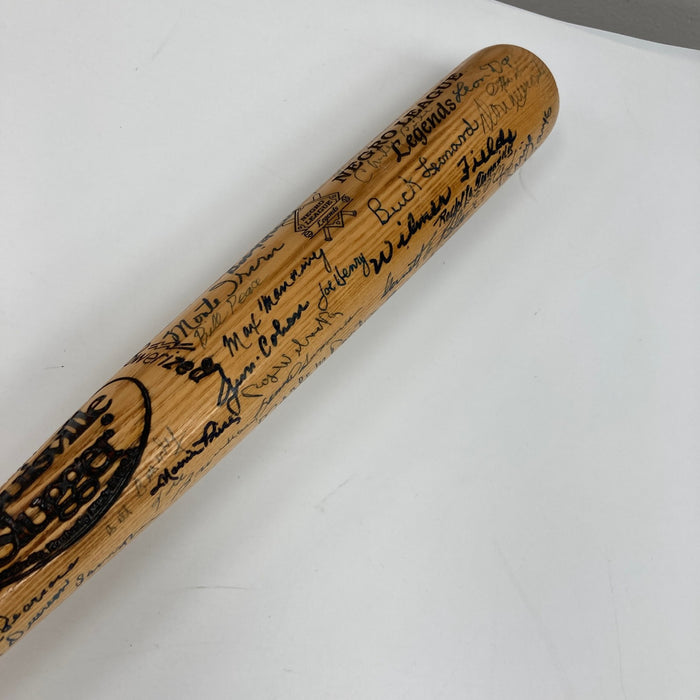 Willie Mays Hank Aaron Negro League Legends Signed Baseball Bat 123 Sigs Beckett