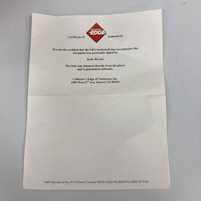 Kobe Bryant Signed Official 1997 Olympics FIBA Basketball Team USA With JSA COA