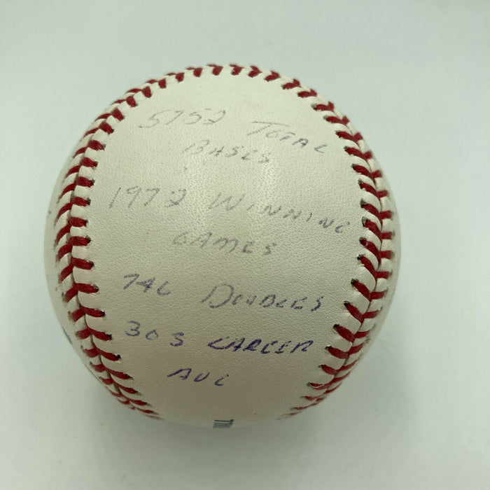 Pete Rose Signed Heavily Inscribed STAT Major League Baseball RJ Hologram