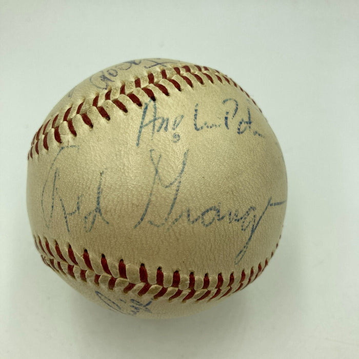 Satchel Paige Rocky Marciano Red Grange Sports Legends Signed Baseball Beckett