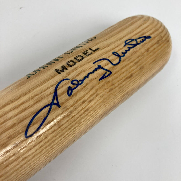 Johnny Unitas Signed Game Model Louisville Slugger Baseball Bat PSA DNA MINT 9