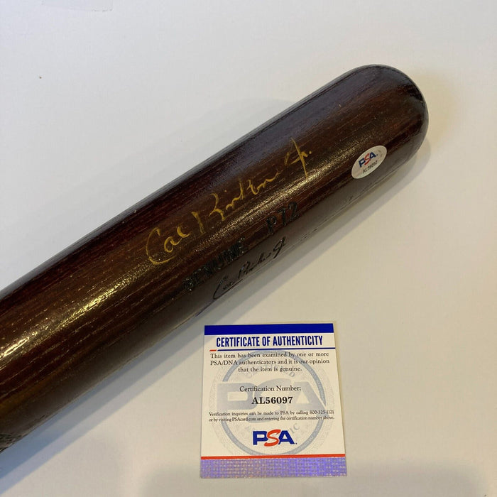 Cal Ripken Jr. Rookie Era Signed Game Issued Baseball Bat PSA DNA COA