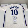 Andre Dawson Signed Heavily Inscribed STATS Montreal Expos Authentic Jersey PSA