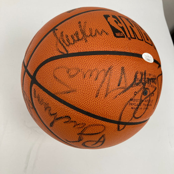1997-98 Chicago Bulls NBA Champs Team Signed Game Basketball The Last Dance JSA