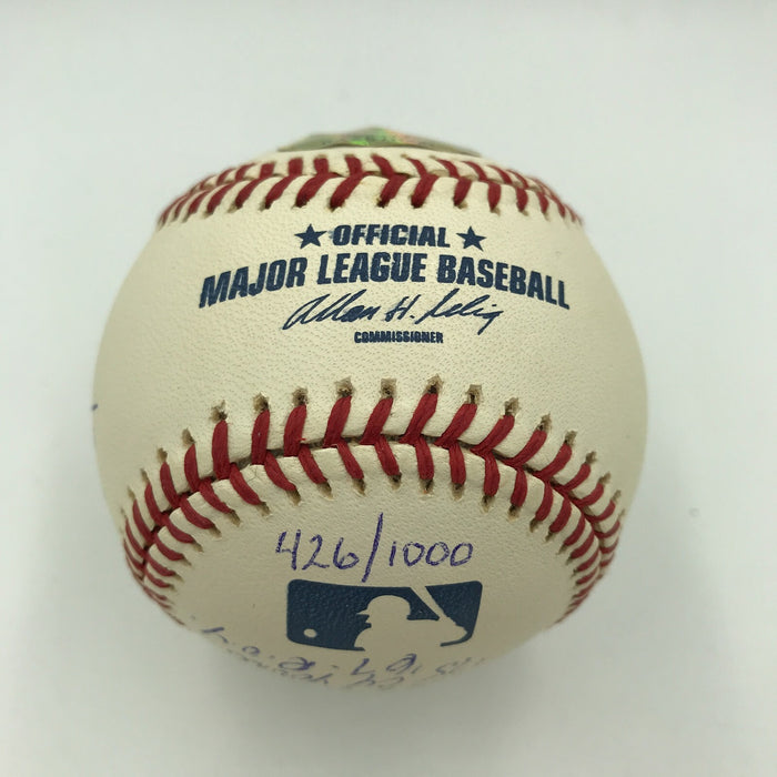 Rare Tom Seaver Signed Heavily Inscribed Career STAT Baseball With RJ COA