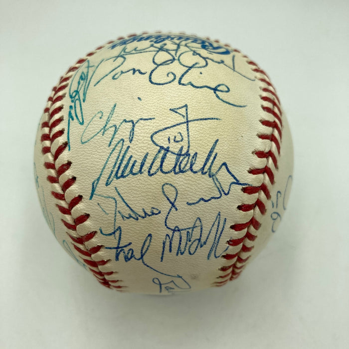 1995 Atlanta Braves World Series Champs Team Signed W.S. Baseball 27 Sig JSA COA
