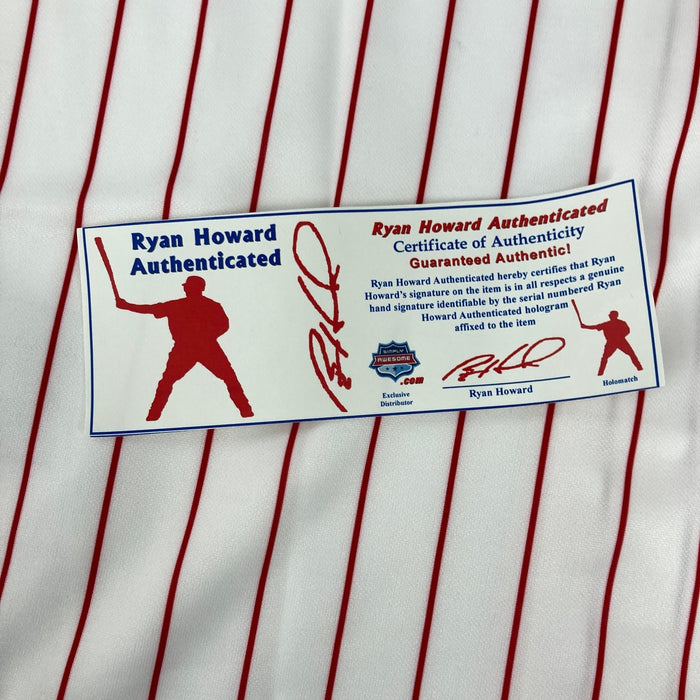Ryan Howard Signed & Inscribed "58 HR's" Philadelphia Phillies Jersey With COA
