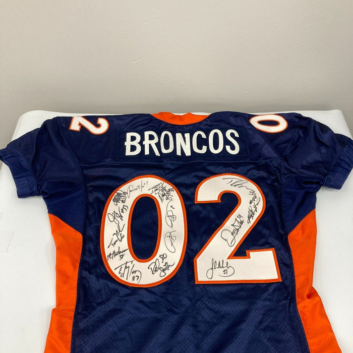 2002 Denver Broncos Team Signed Authentic Game Issued Jersey PSA DNA