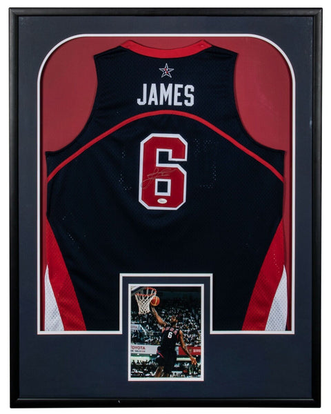 Lebron James Signed Authentic 2009 Team USA Olympics Jersey Upper Deck JSA COA