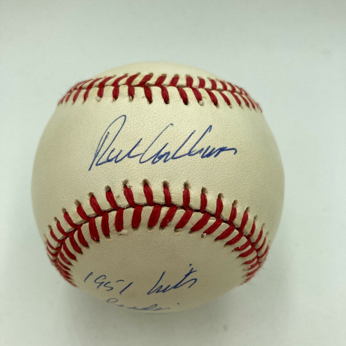 Richie Ashburn 1951 Hits Leader 221 Hits Signed Inscribed Baseball PSA DNA COA