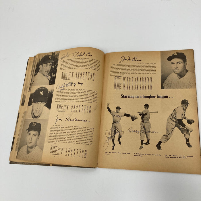 1953 New York Yankees World Series Champs Team Signed Program Mickey Mantle JSA