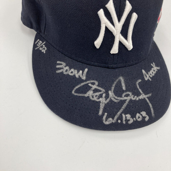 Roger Clemens "300 Wins 4,000 K's 6-13-2003" Signed New York Yankees Hat Tristar