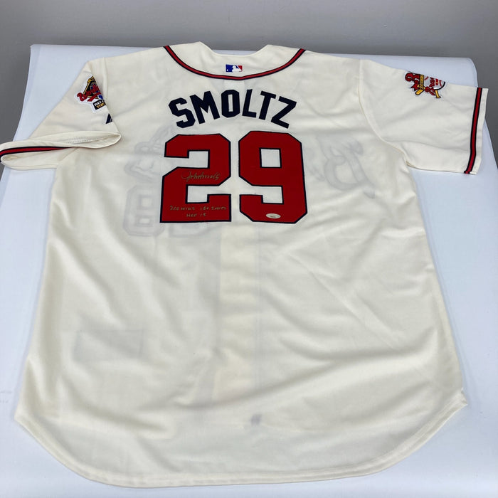 John Smoltz Signed Atlanta Braves 1995 World Series STAT Jersey Tristar COA