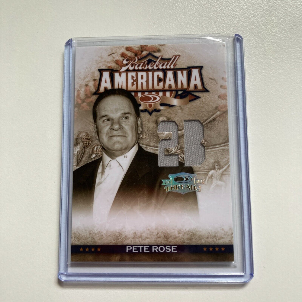 2008 Donruss Threads Americana Pete Rose #96/100 Game Used Jersey
