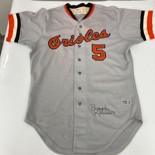 Brooks Robinson Photo Matched Game Used Signed 1975 Baltimore Orioles Jersey