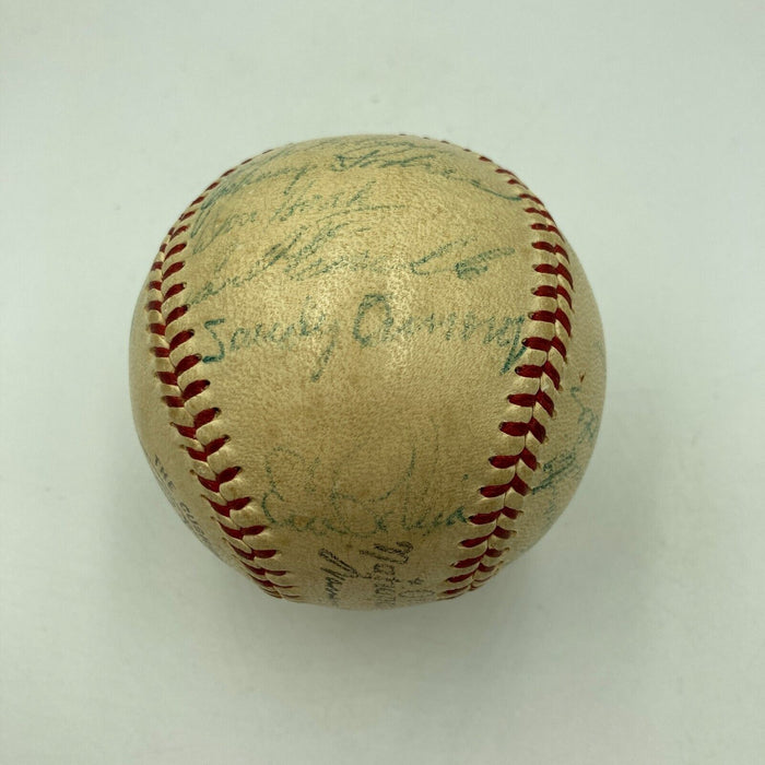 Jackie Robinson 1954 Brooklyn Dodgers Team Signed Baseball PSA DNA