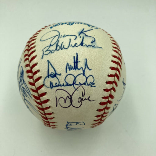 Derek Jeter Mariano Rivera Core Four Rookie 1995 Yankees Signed Baseball JSA