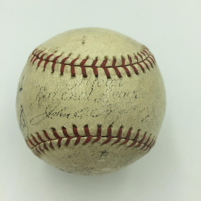 Rare 1934 Dick Powell & Harry Ruby Signed Game Used National League Baseball PSA