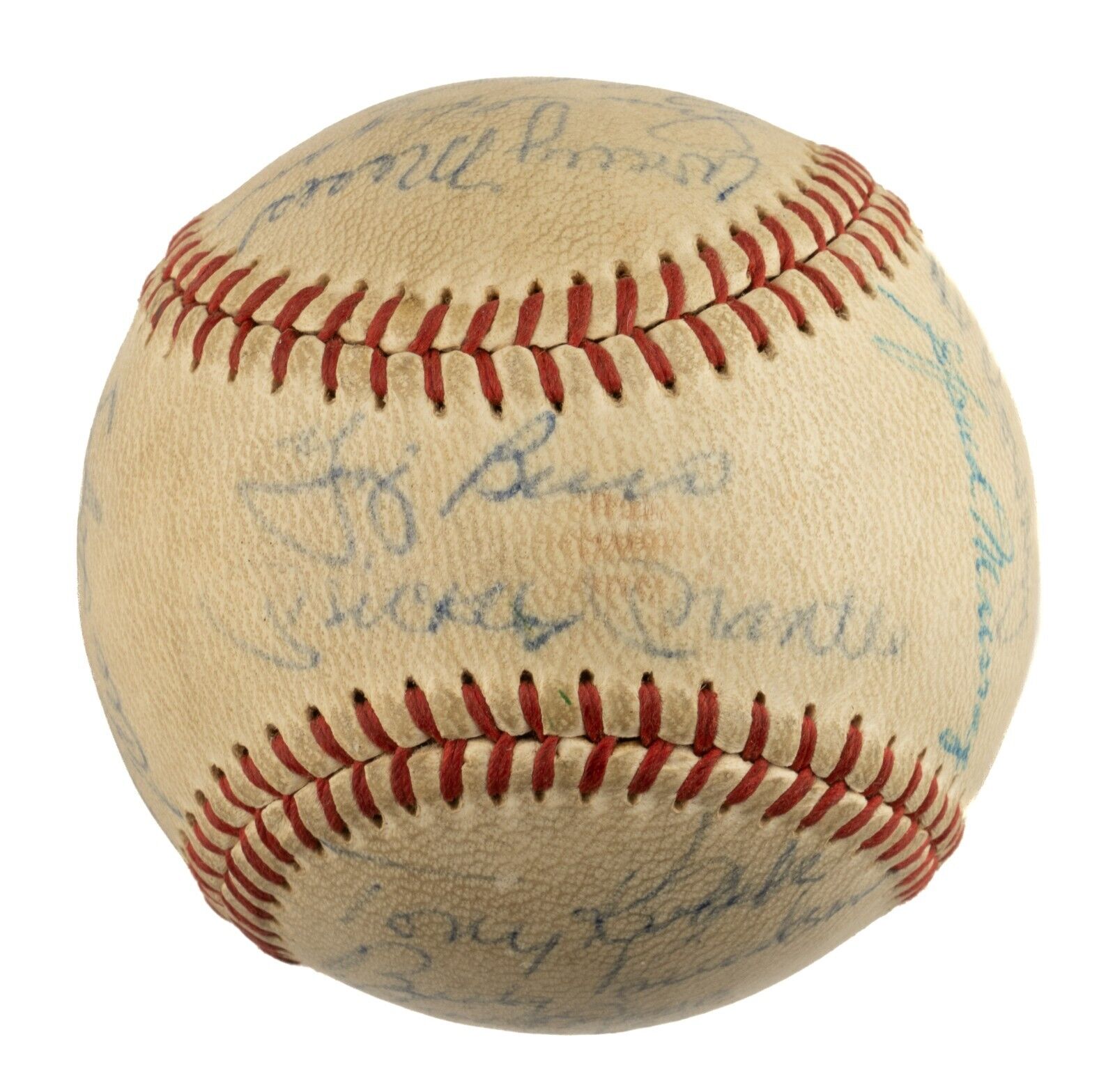 1961 Yankees World Series Champs Team Signed Baseball Mickey Mantle Maris JSA