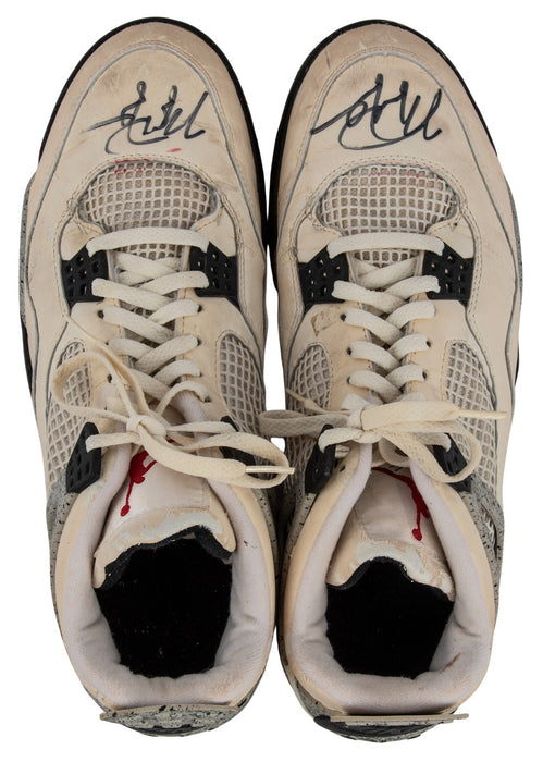 Michael Jordan Game Used Twice Signed 1988 Nike Sneakers Photo Matched Beckett