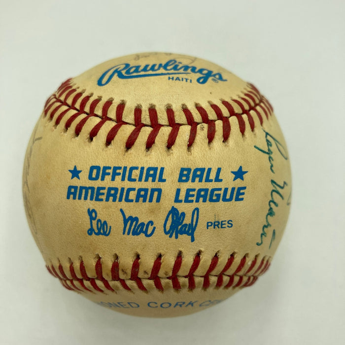 Mickey Mantle Roger Maris Joe Dimaggio Yankees Multi Signed Baseball PSA DNA COA