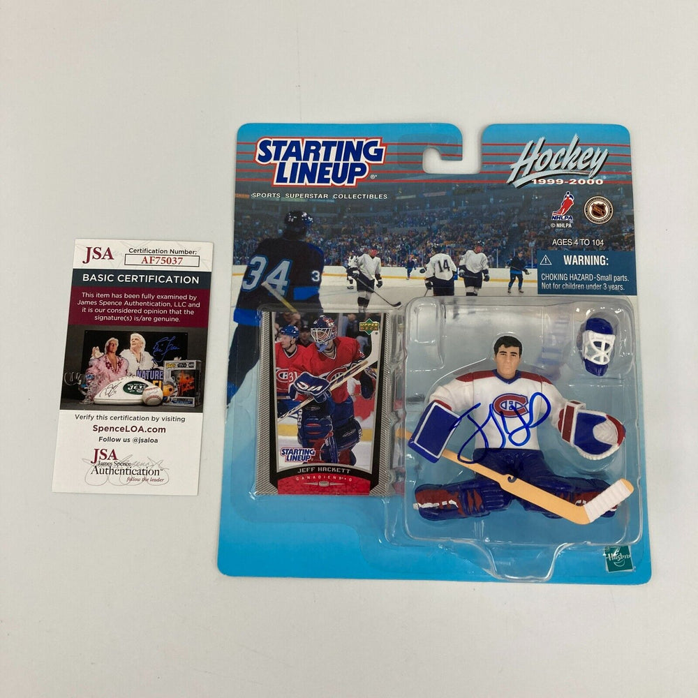 Jeff Hackett Signed Autographed Starting Lineup SLU With JSA COA