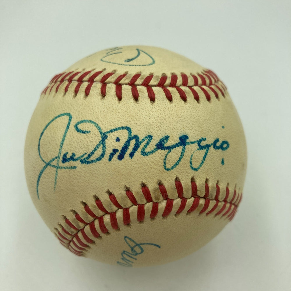 Mickey Mantle Joe Dimaggio Ted Williams Hank Aaron Signed Baseball PSA DNA & JSA