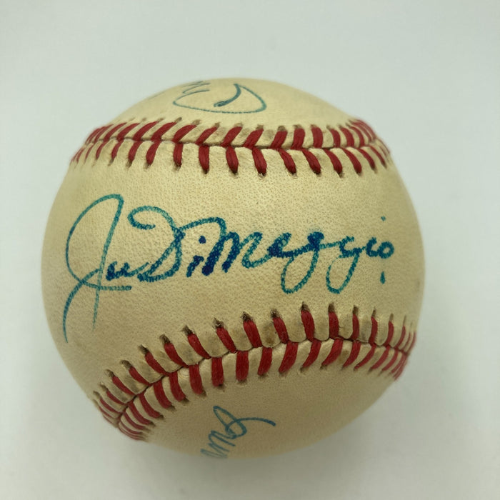 Mickey Mantle Joe Dimaggio Ted Williams Hank Aaron Signed Baseball PSA DNA & JSA