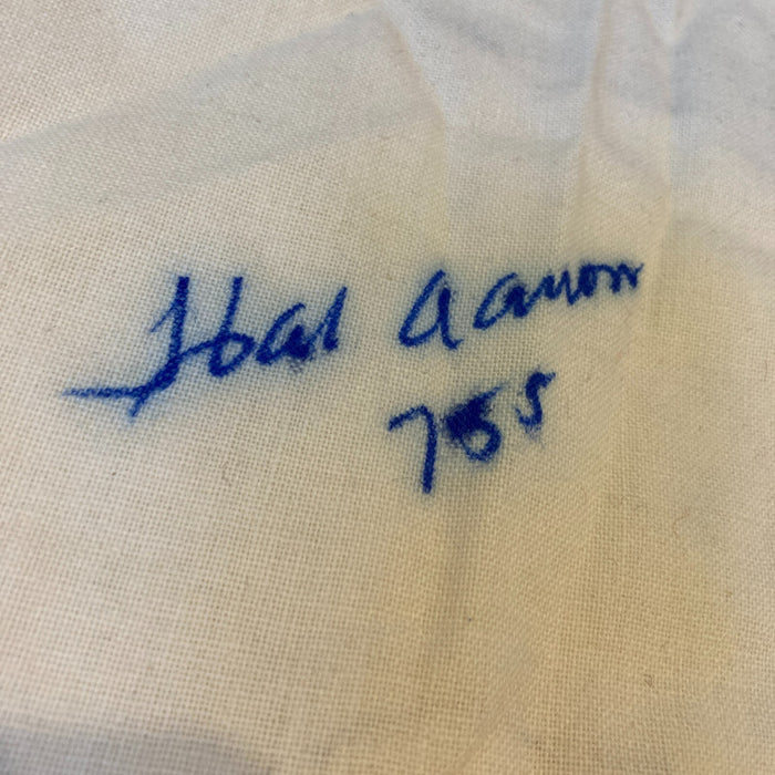 Hank Aaron 755 Home Runs Signed Authentic Milwaukee Braves Jersey JSA COA