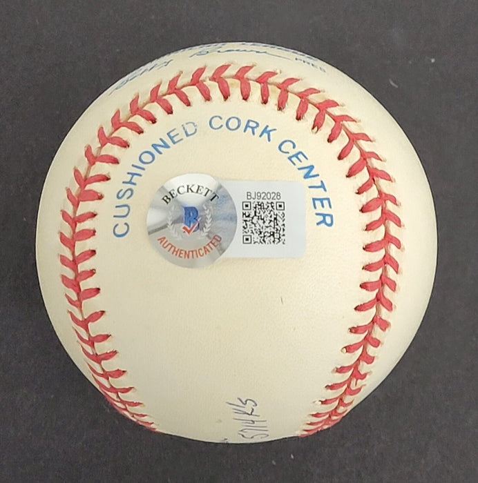 Nolan Ryan 5,714 K's Signed American League Baseball Beckett Hologram