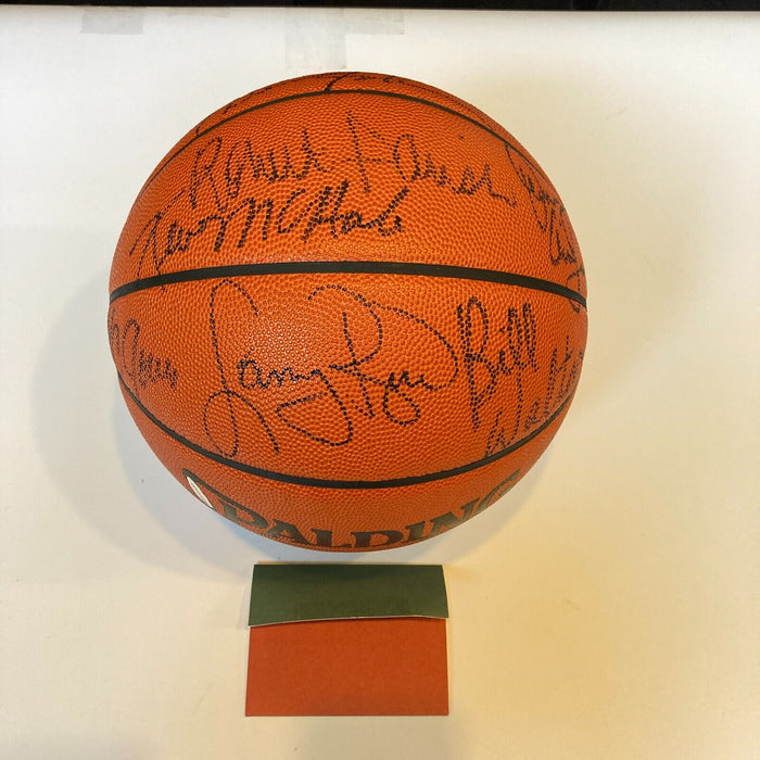 1985-86 Boston Celtics NBA Champs Team Signed Official NBA Game Basketball UDA