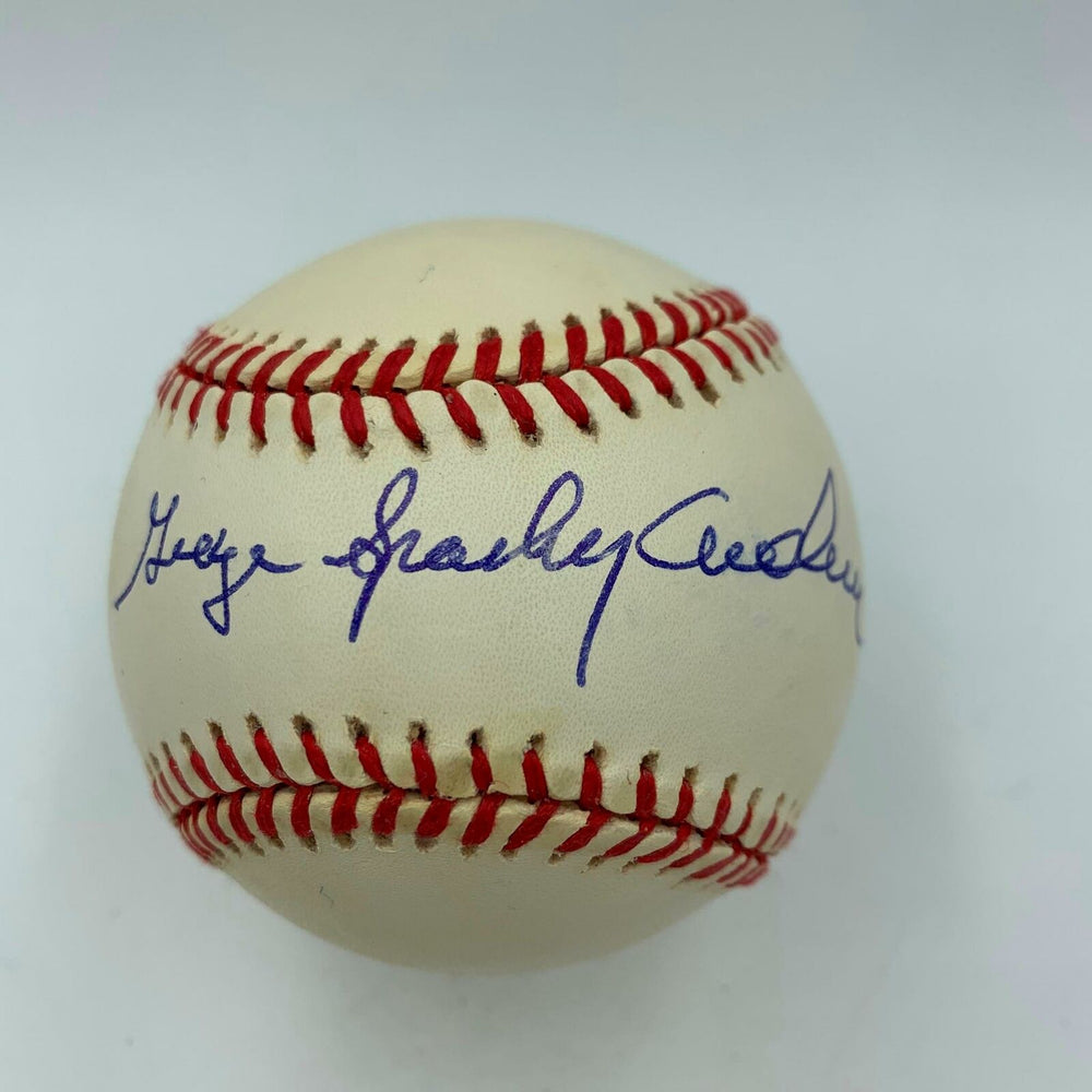 George Sparky Anderson Full Name Signed National League Baseball With JSA COA