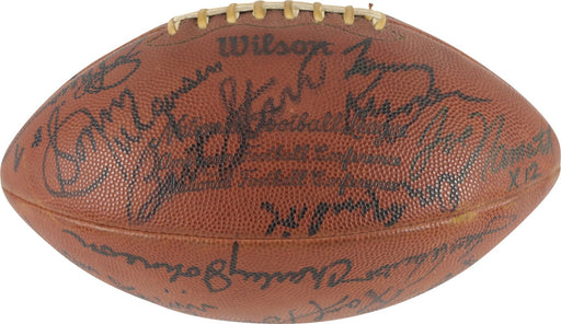 Quarterback HOF Legends Multi Signed Football 23 Sigs Bart Starr Joe Namath PSA