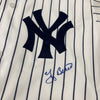 Yogi Berra Signed Game Used New York Yankees Old Timers Day Jersey JSA COA