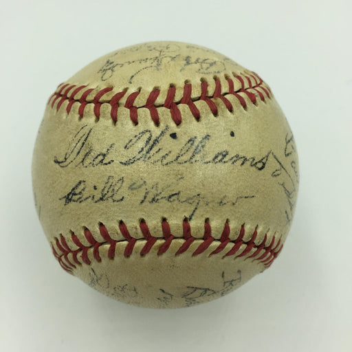 RARE Ted Williams World War 2 WW2 Team Signed Game Used Baseball PSA DNA COA