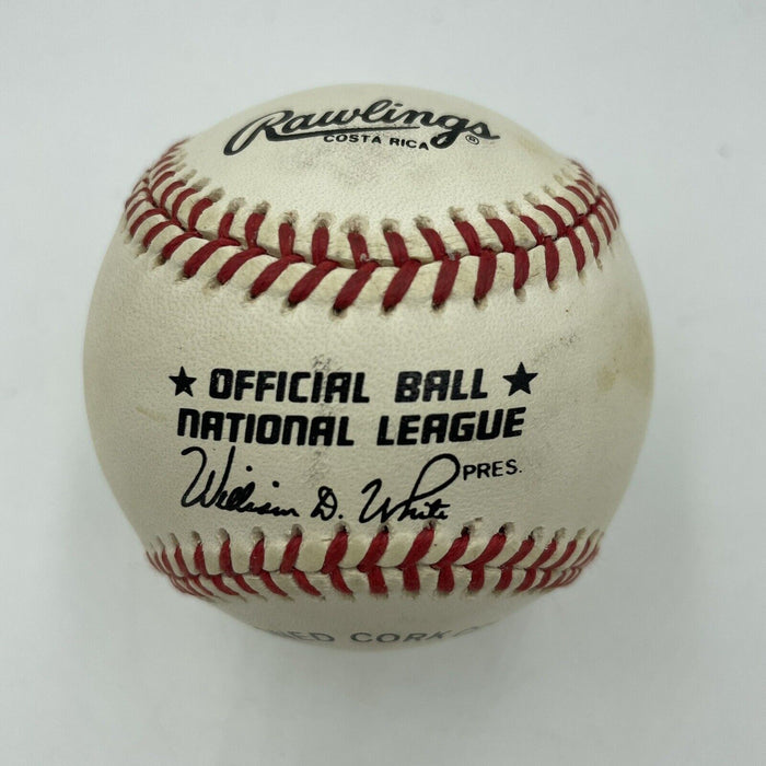 Stunning President Ronald Reagan Single Signed National League Baseball JSA COA