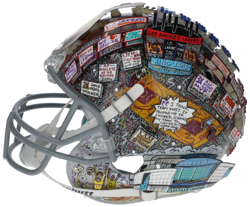 Lebron James Signed Charles Fazzino Pop Art Ohio Helmet UDA Upper Deck Fanatics