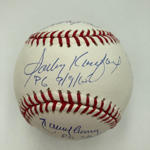 Sandy Koufax Perfect Game Pitchers Signed Baseball With Inscriptions JSA COA