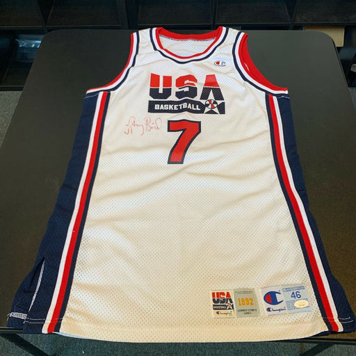 Larry Bird Game Used Signed 1992 Olympics Team USA Jersey JSA & Sports Investors