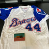 Hank Aaron Signed Authentic 1974 Atlanta Braves Game Jersey Upper Deck UDA COA