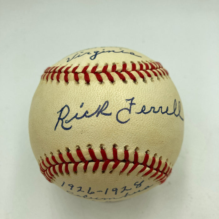 Rick Ferrell Signed Heavily Inscribed American League Baseball JSA COA