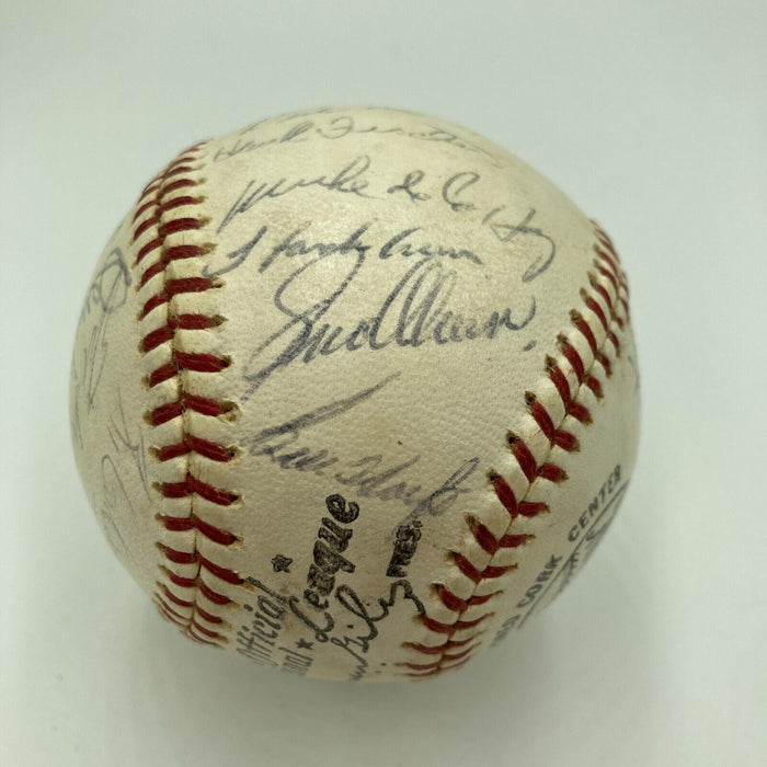 1964 Milwaukee Braves Team Signed NL Baseball With Hank Aaron